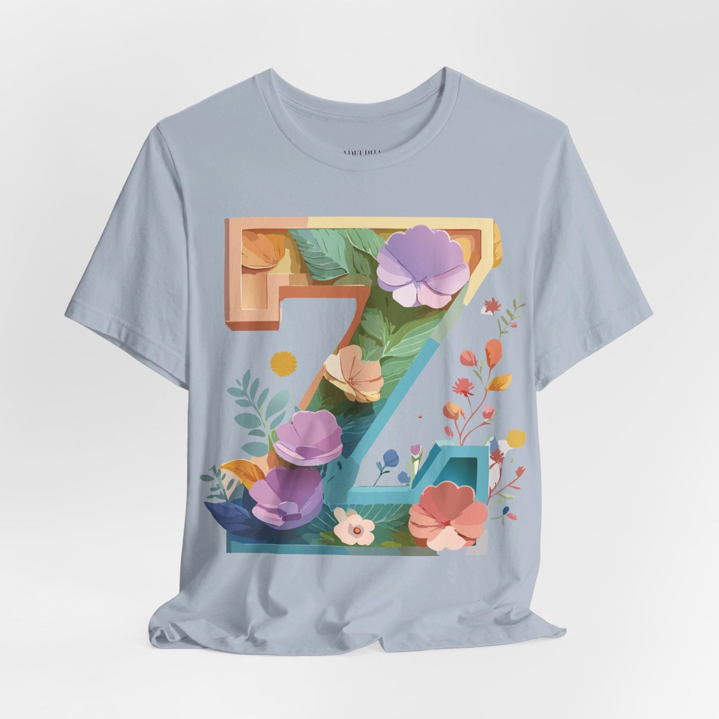Natural Cotton Tee Shirt - Letters Collection - Z Printify