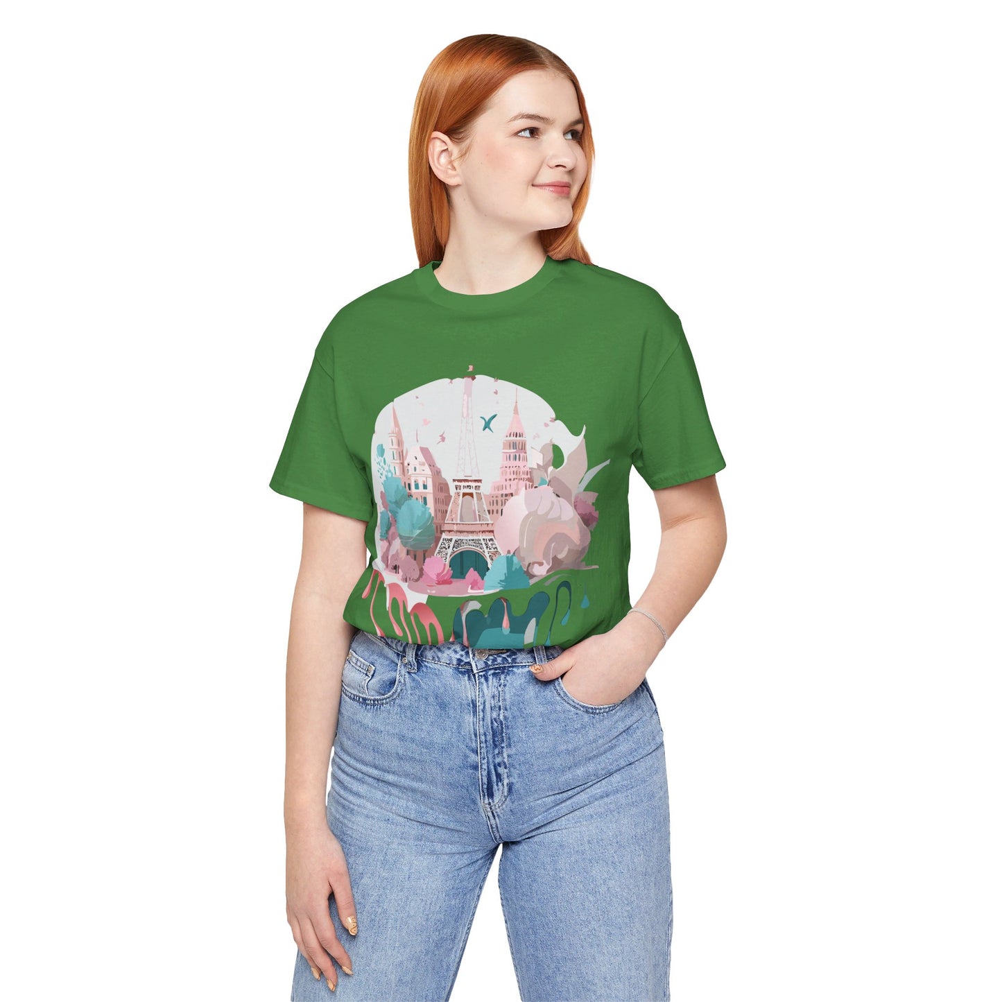 Natural Cotton Tee Shirt - Beautiful Places Collection - Paris Printify