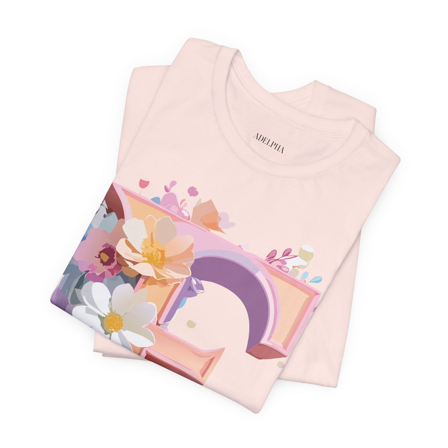 Natural Cotton Tee Shirt - Letters Collection - E Printify