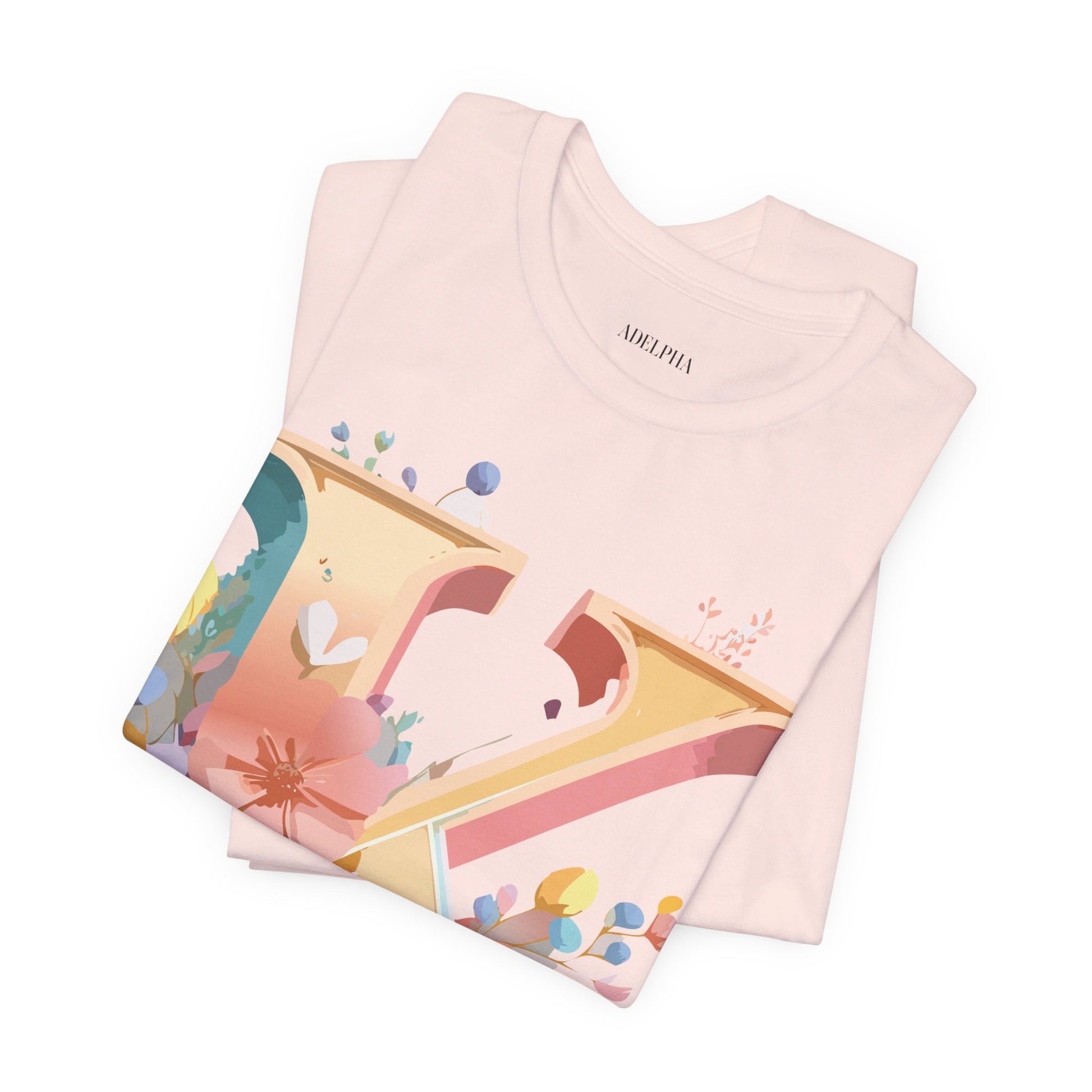 Natural Cotton Tee Shirt - Letters Collection - K Printify