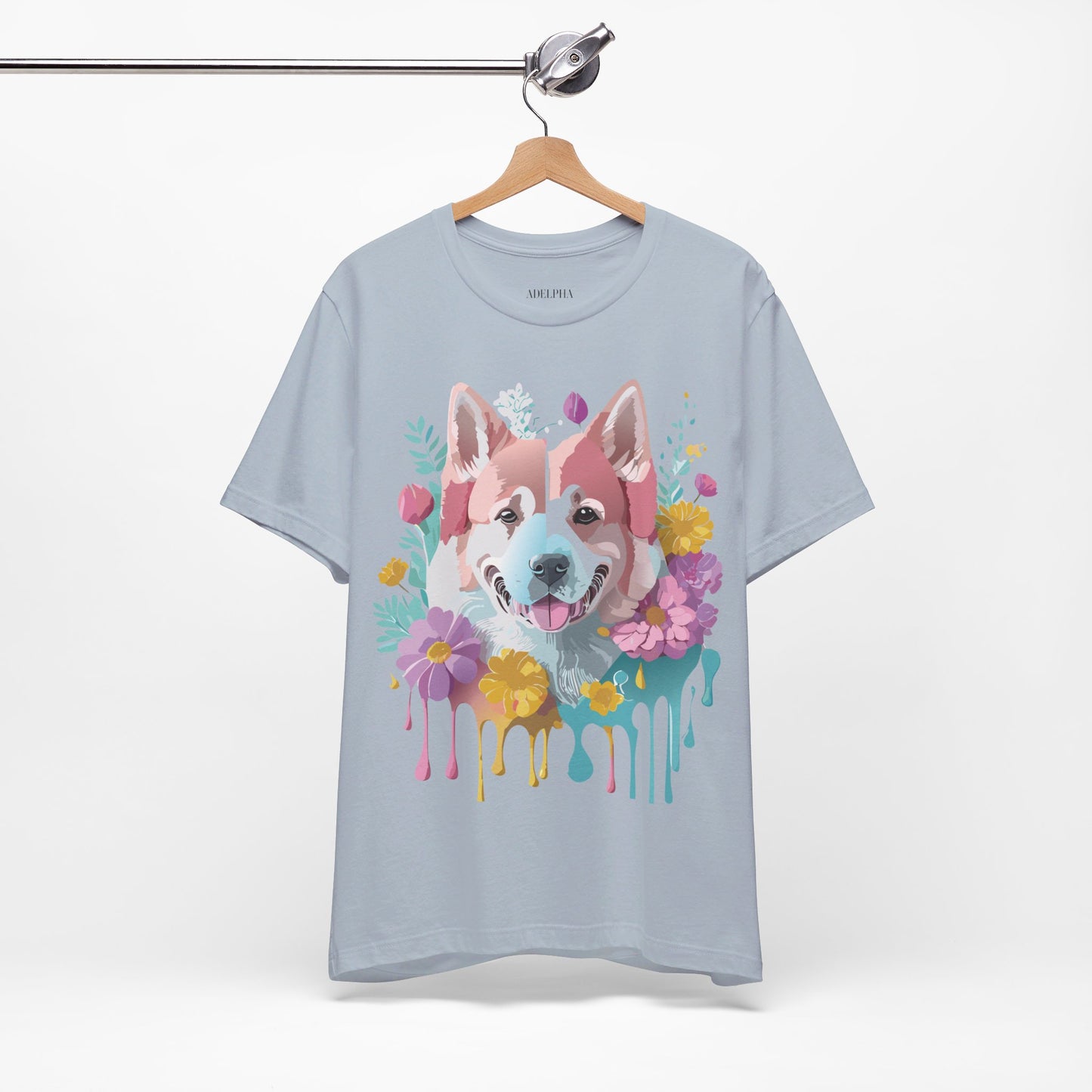 Natural Cotton Tee Shirt with Dog Printify
