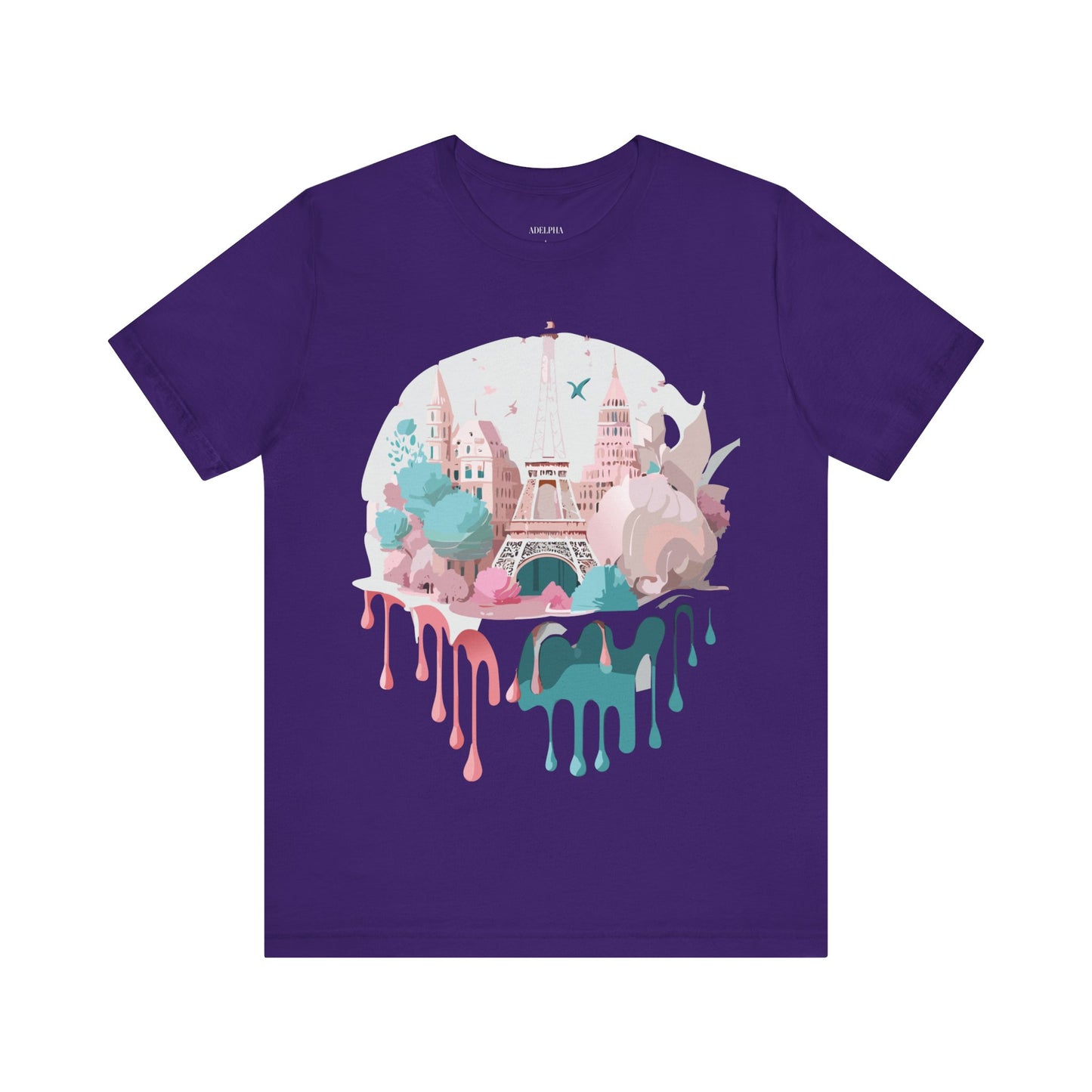 Natural Cotton Tee Shirt - Beautiful Places Collection - Paris Printify
