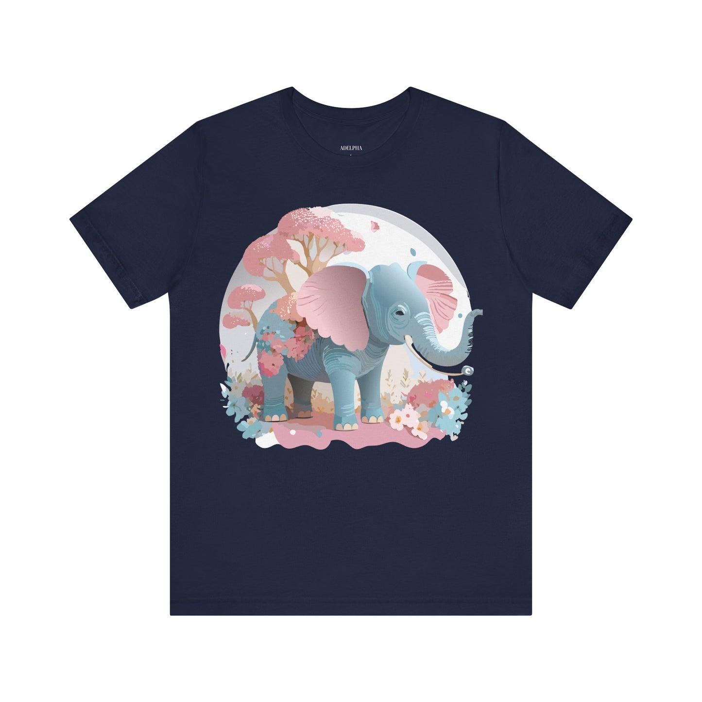 Natural Cotton Tee Shirt with Elephant Printify