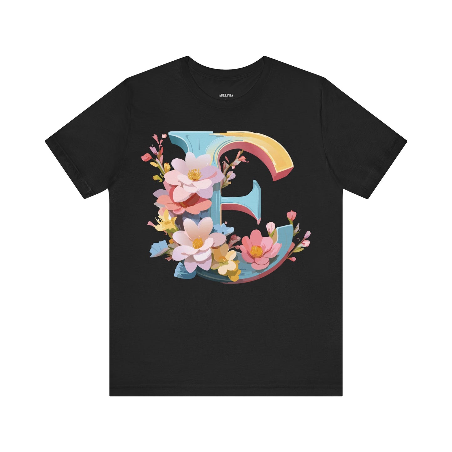 Natural Cotton Tee Shirt - Letters Collection - E Printify
