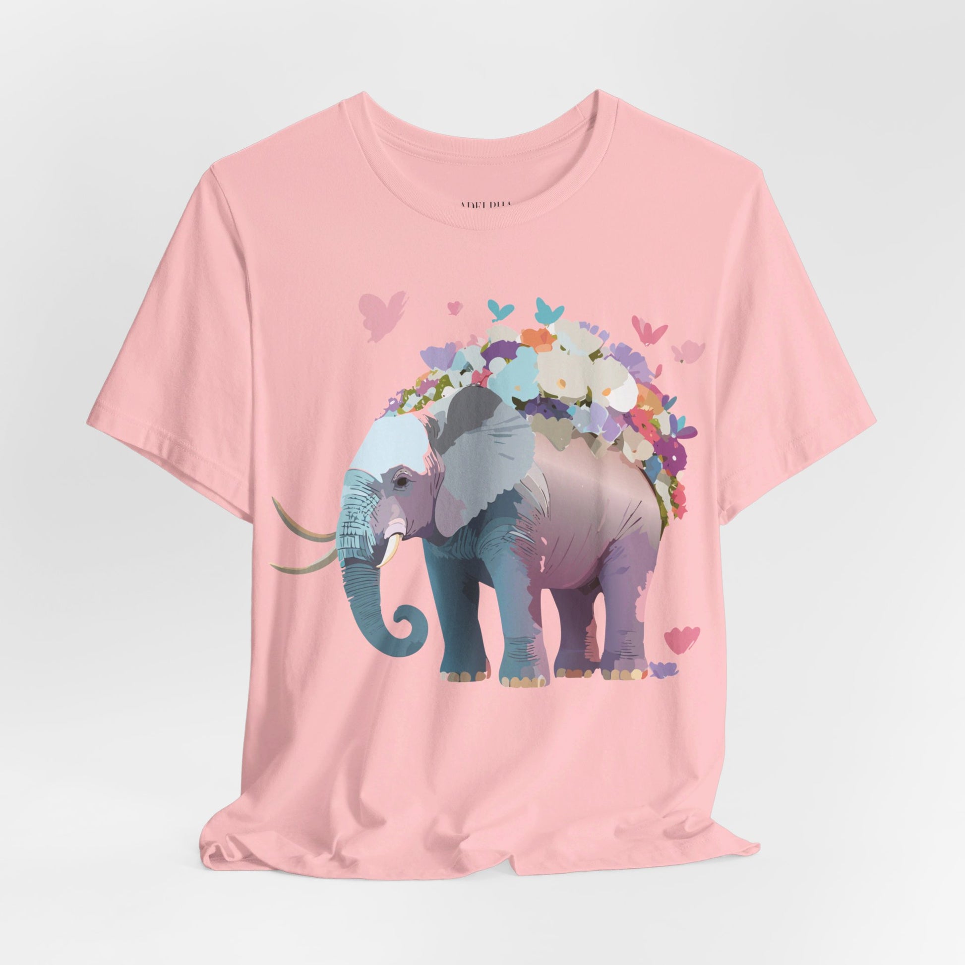 Natural Cotton Tee Shirt with Elephant Printify