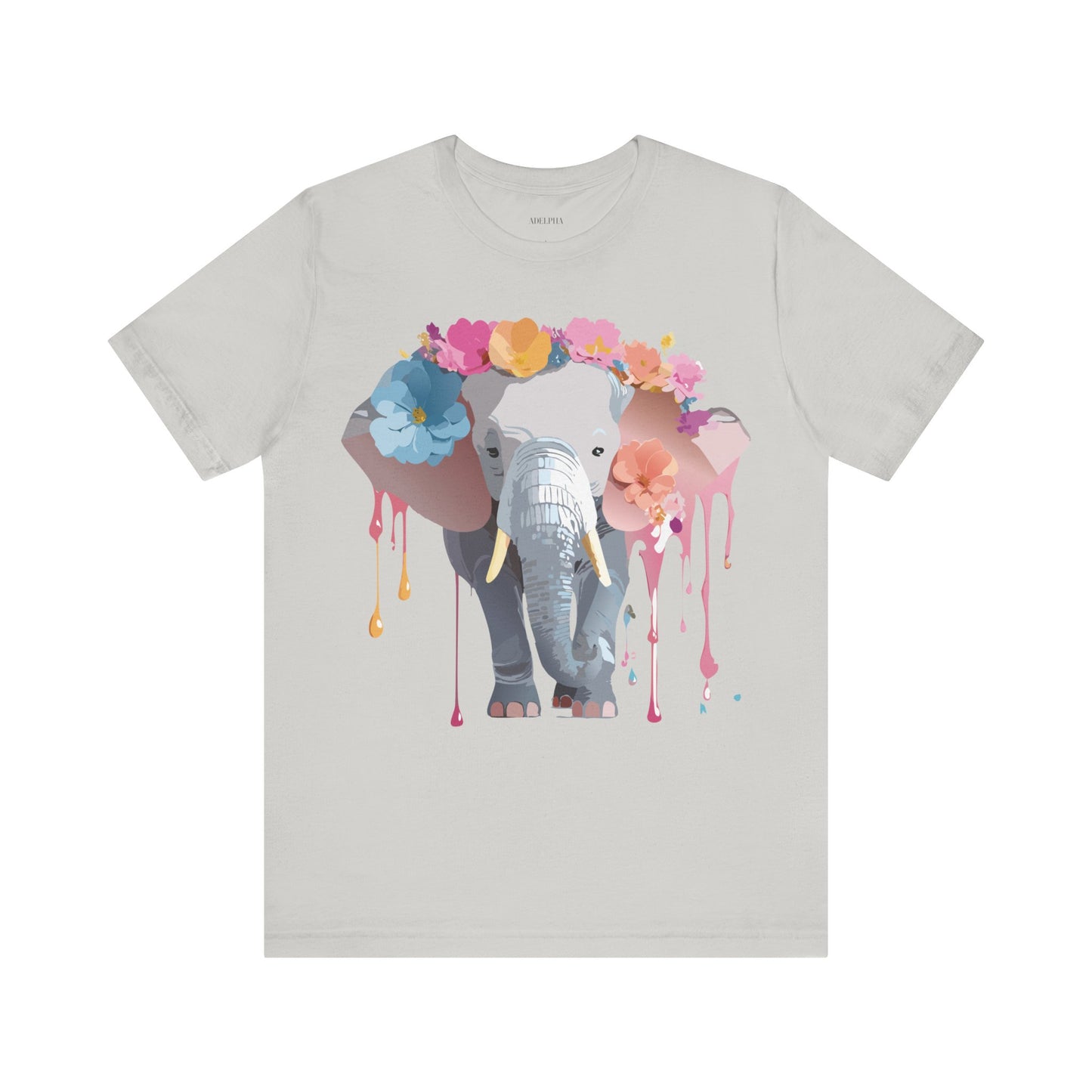Natural Cotton Tee Shirt with Elephant Printify