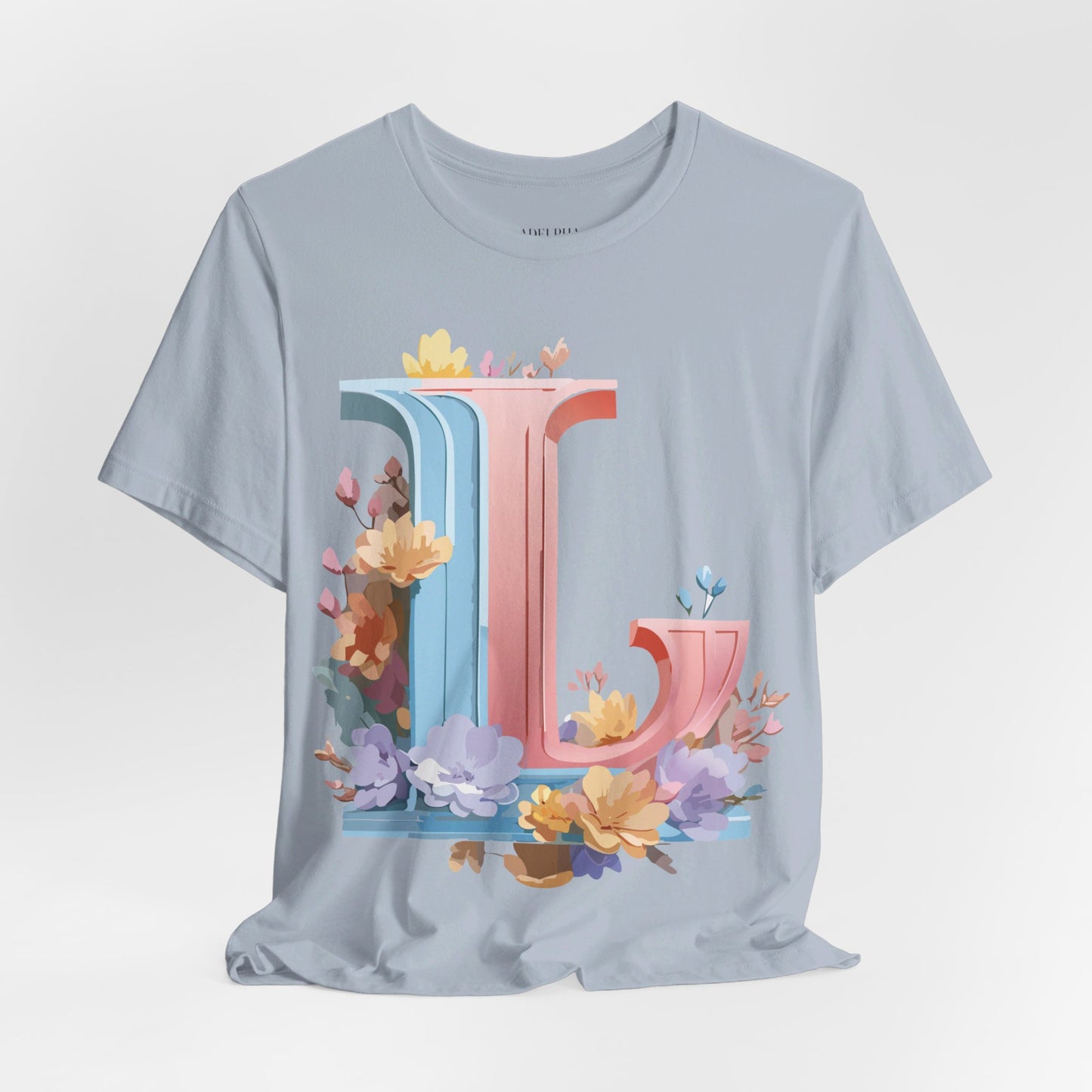 Natural Cotton Tee Shirt - Letters Collection - L Printify