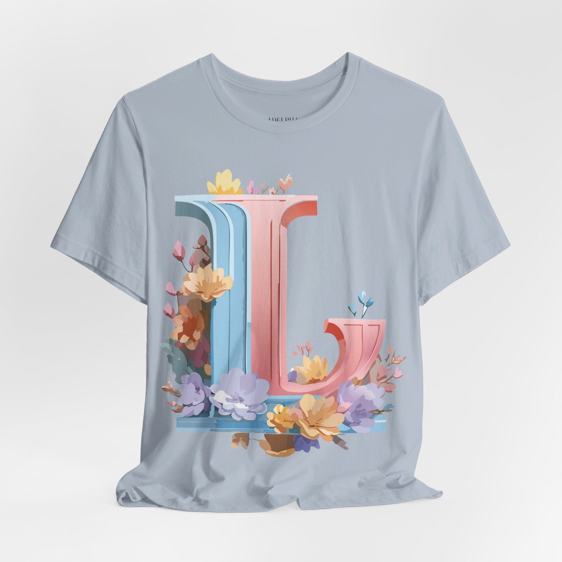 Natural Cotton Tee Shirt - Letters Collection - L Printify