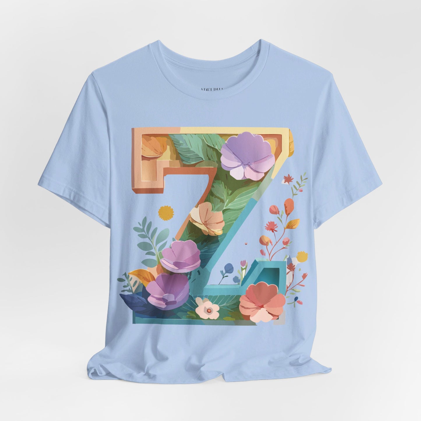 Natural Cotton Tee Shirt - Letters Collection - Z Printify