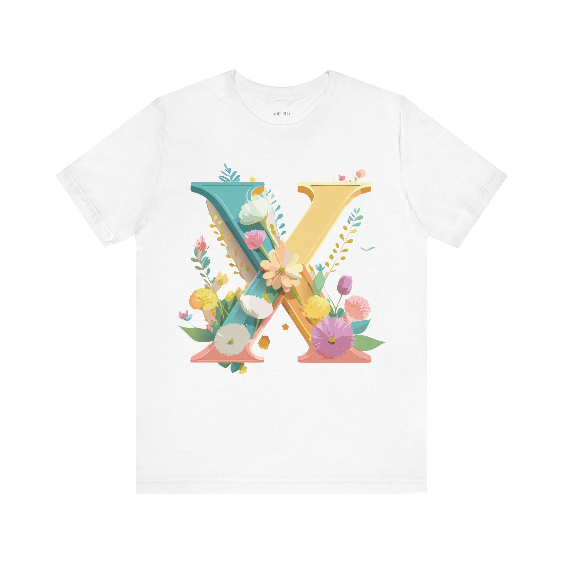 Natural Cotton Tee Shirt - Letters Collection - X Printify