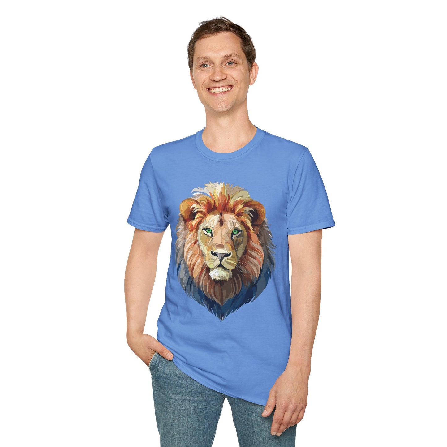 Lion Shirt, Shirt with Lion, Floral Lion Tee, Shirt with Animals