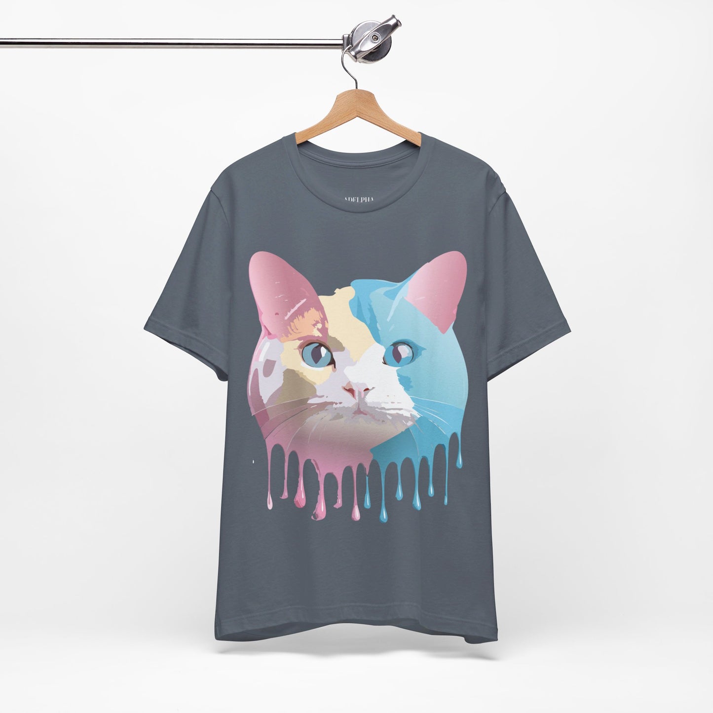 Natural Cotton Tee Shirt with Cat Printify