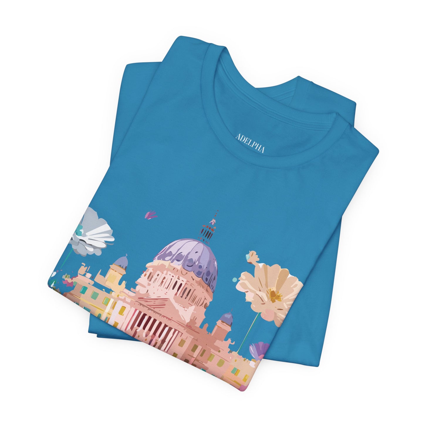 Natural Cotton Tee Shirt - Beautiful Places Collection - Madrid Printify
