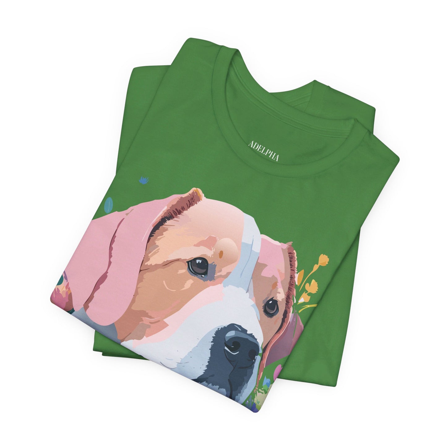 Natural Cotton Tee Shirt with Dog Printify