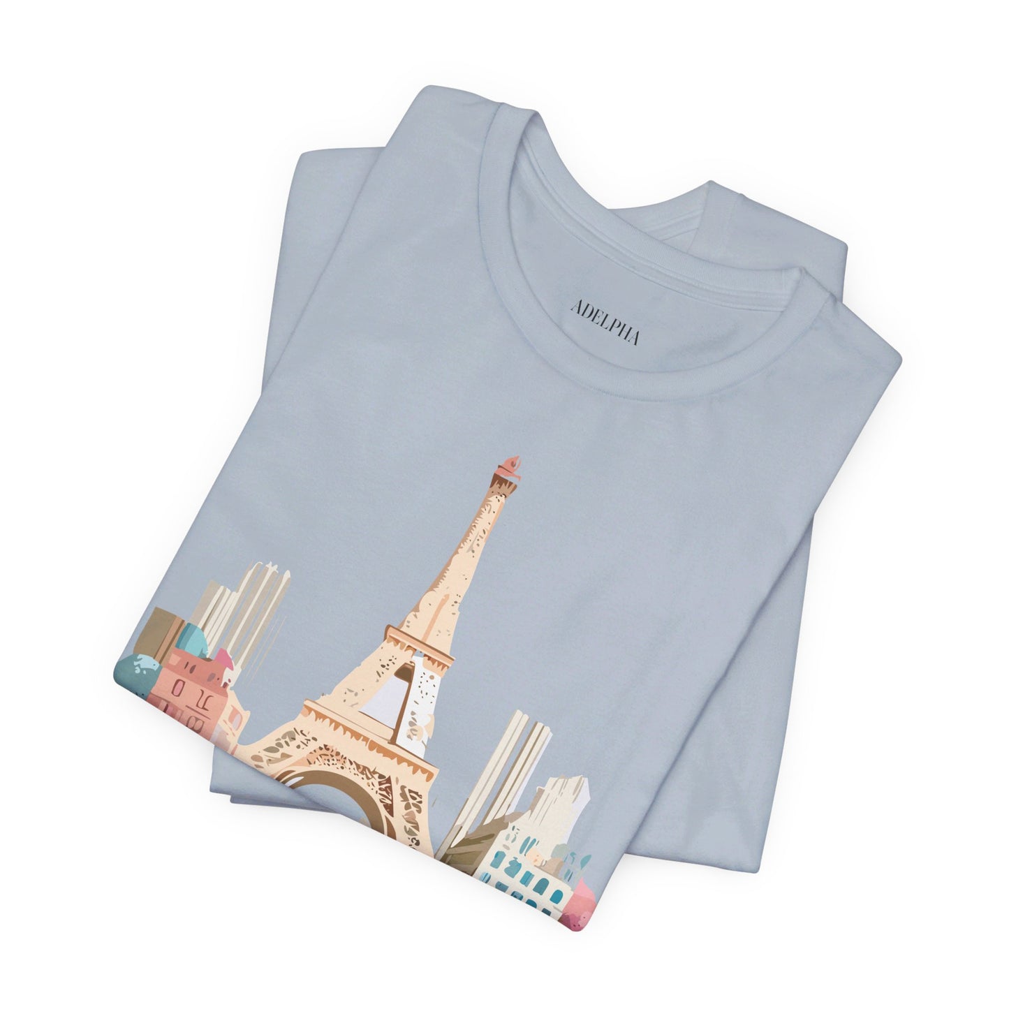 Natural Cotton Tee Shirt - Beautiful Places Collection - Paris Printify