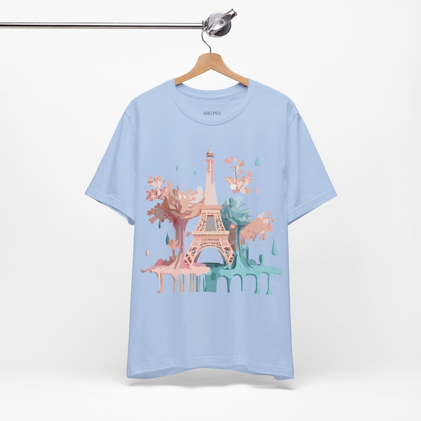 Natural Cotton Tee Shirt - Beautiful Places Collection - Paris Printify