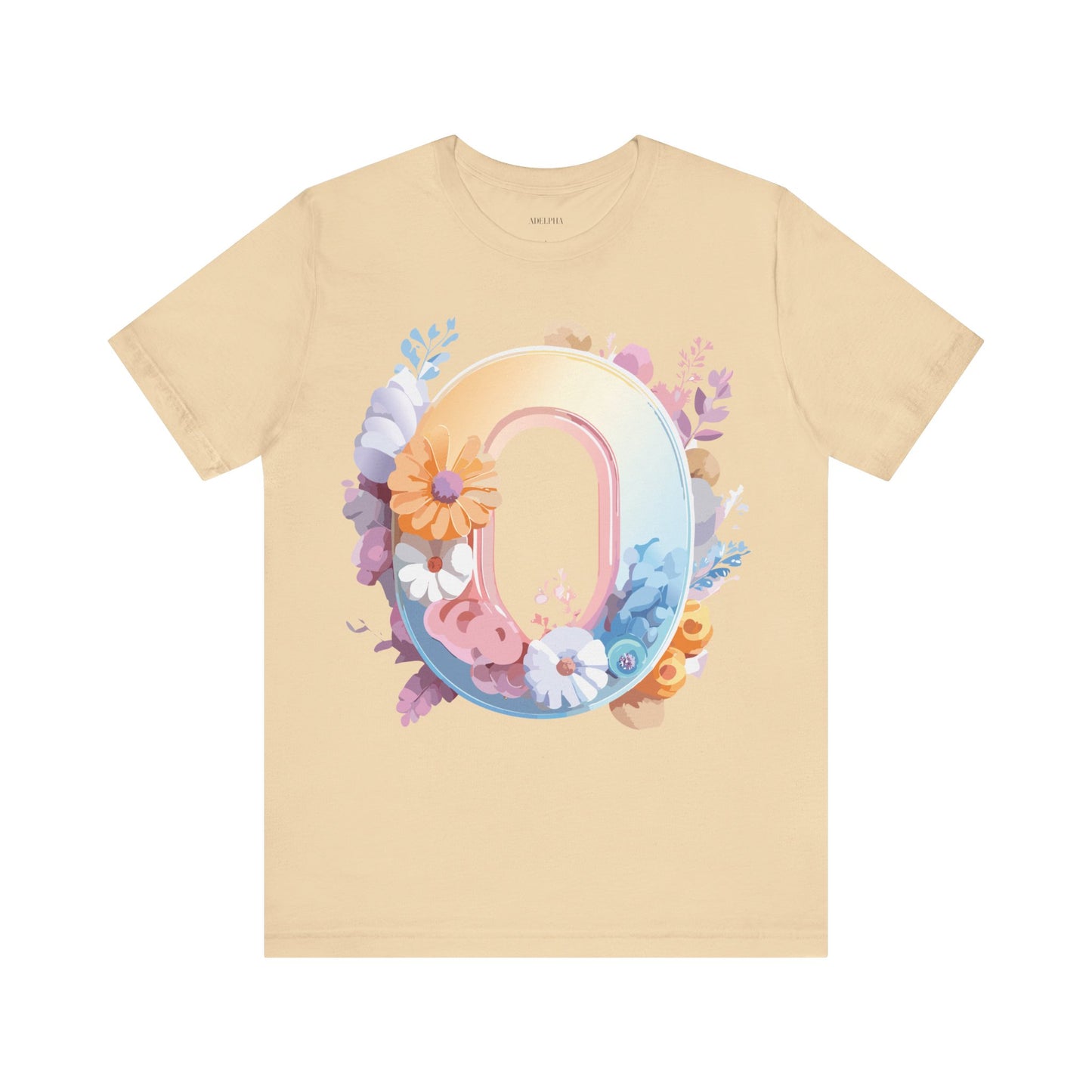 Natural Cotton Tee Shirt - Letters Collection - O Printify