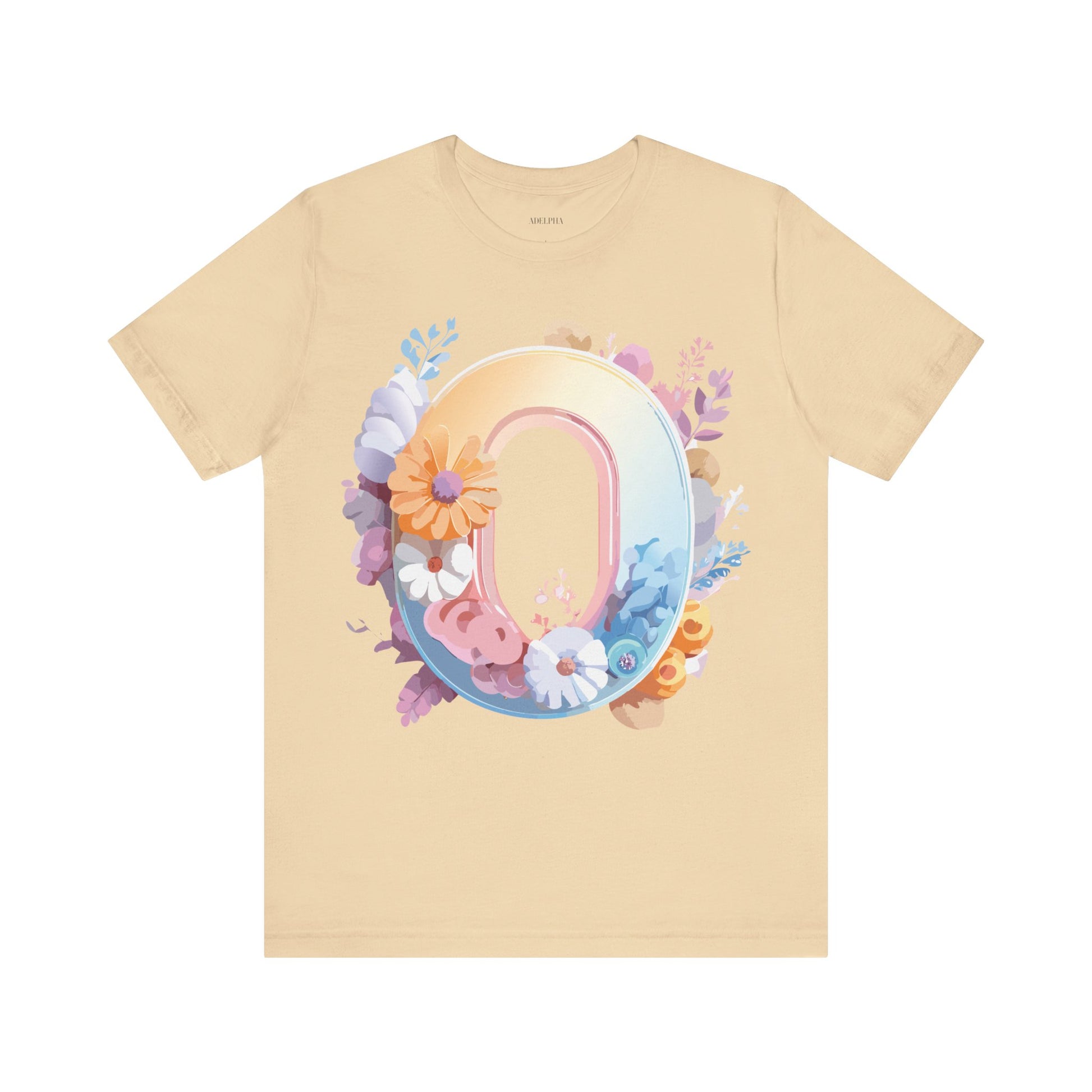 Natural Cotton Tee Shirt - Letters Collection - O Printify