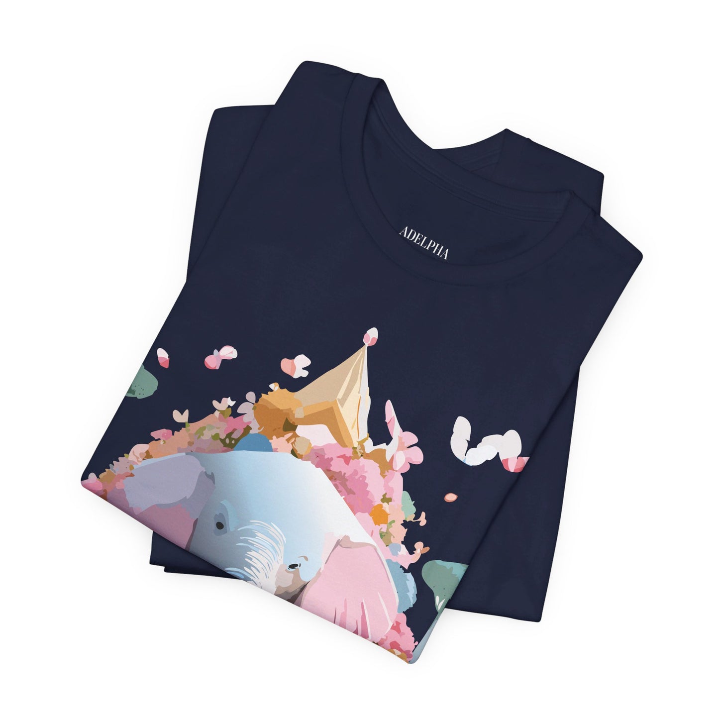 Natural Cotton Tee Shirt with Elephant Printify