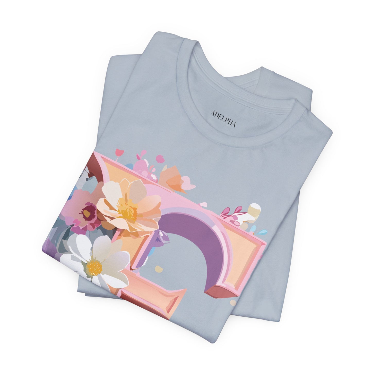 Natural Cotton Tee Shirt - Letters Collection - E Printify
