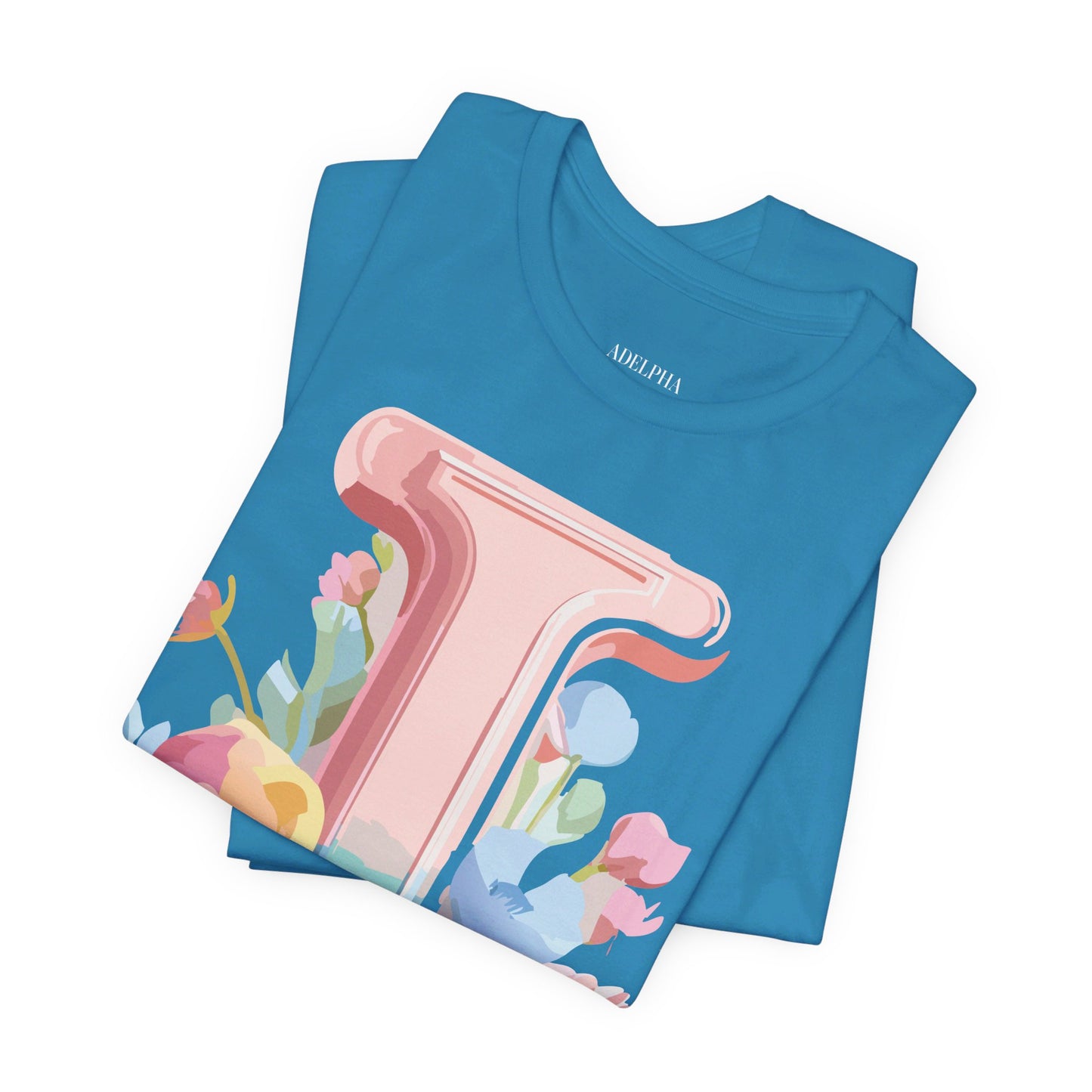 Natural Cotton Tee Shirt - Letters Collection - I Printify