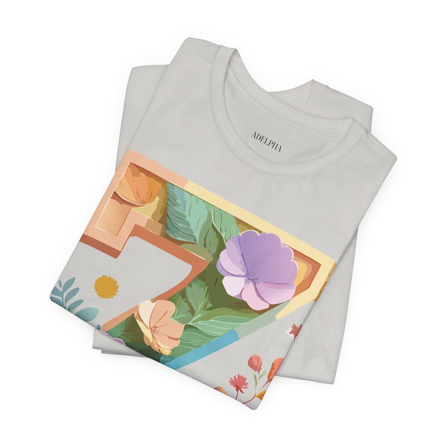 Natural Cotton Tee Shirt - Letters Collection - Z Printify