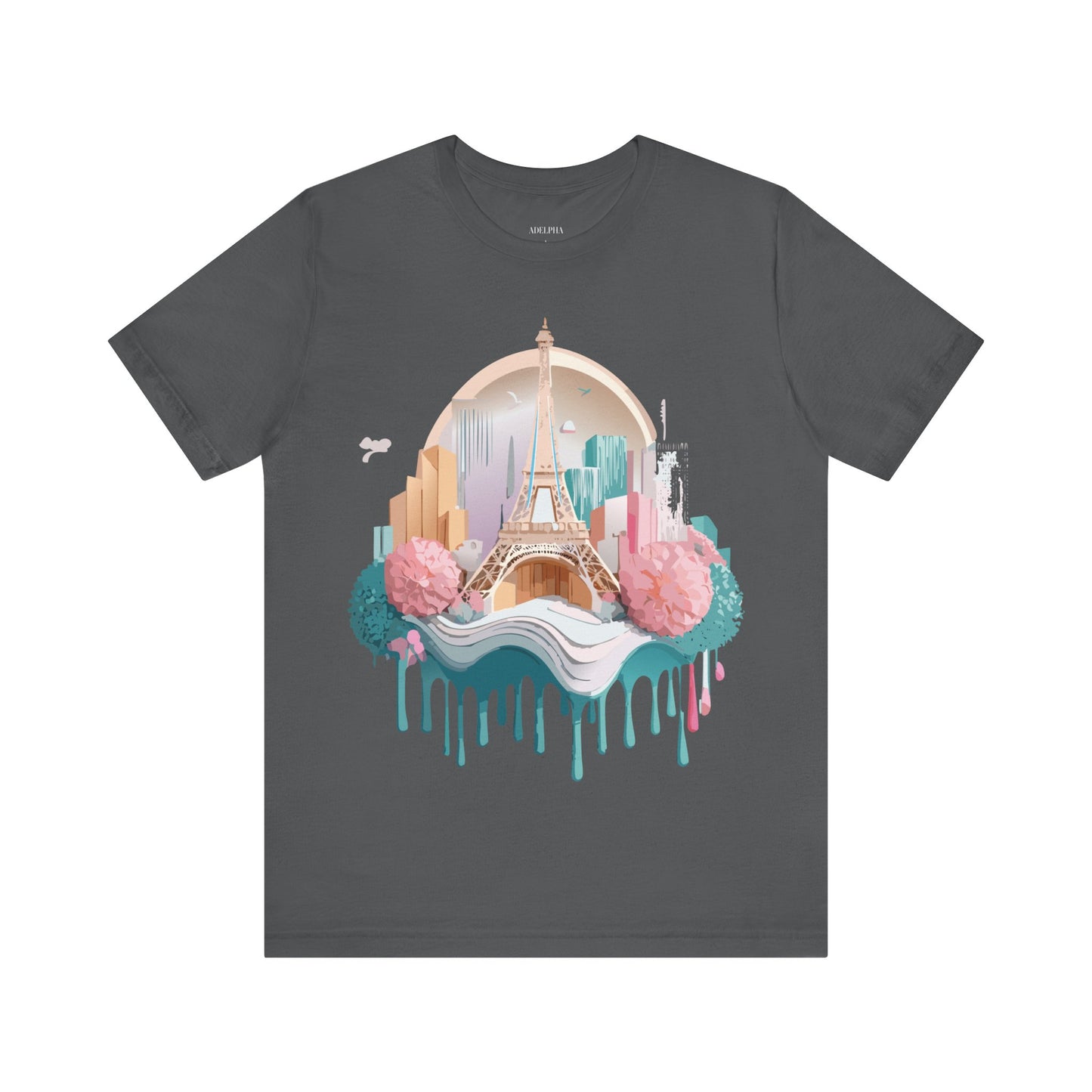 Natural Cotton Tee Shirt - Beautiful Places Collection - Paris Printify