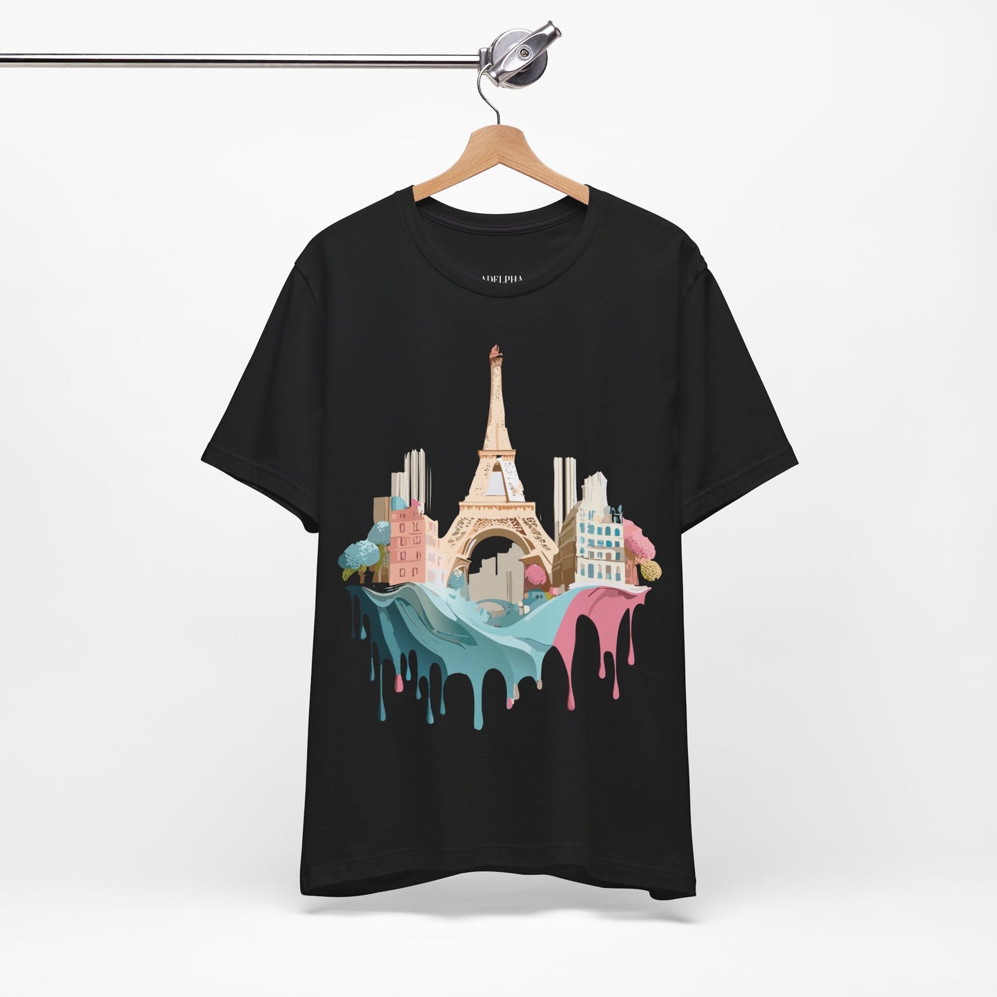 Natural Cotton Tee Shirt - Beautiful Places Collection - Paris Printify
