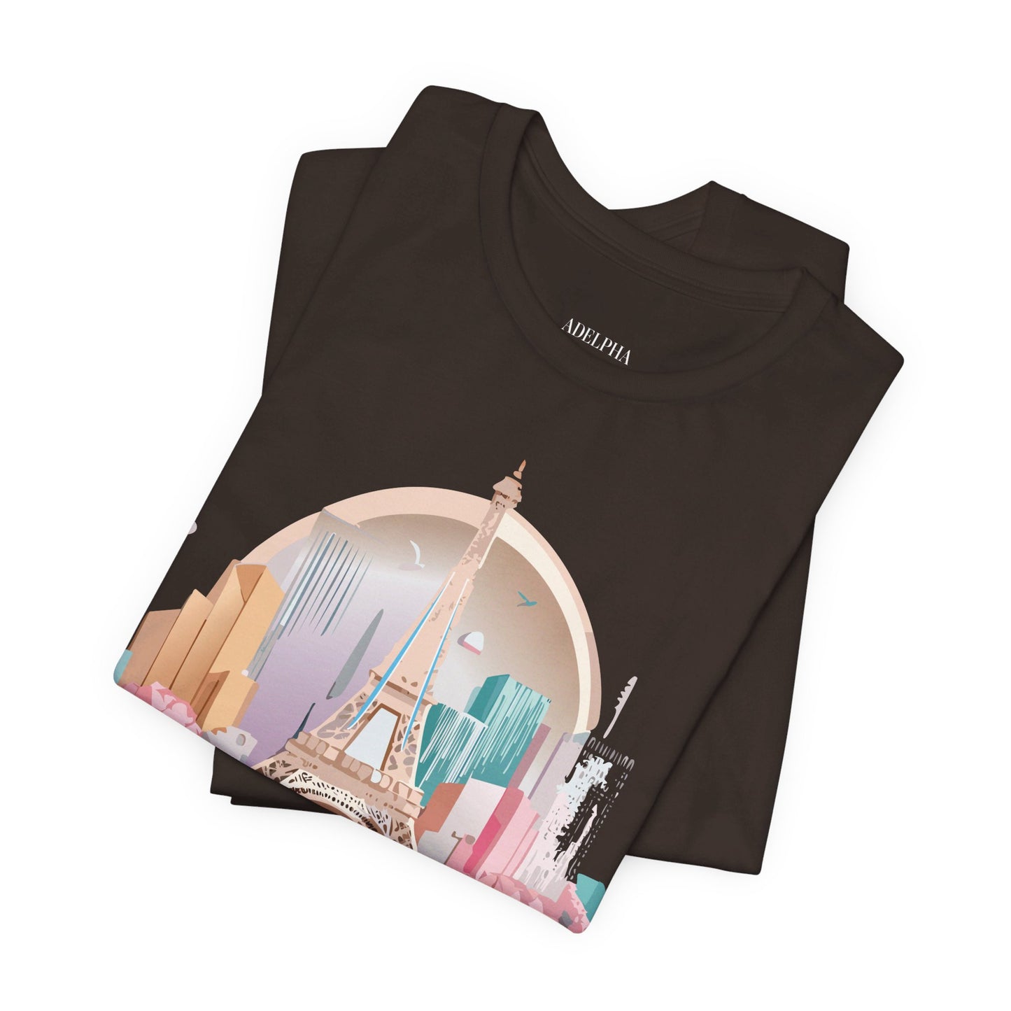 Natural Cotton Tee Shirt - Beautiful Places Collection - Paris Printify