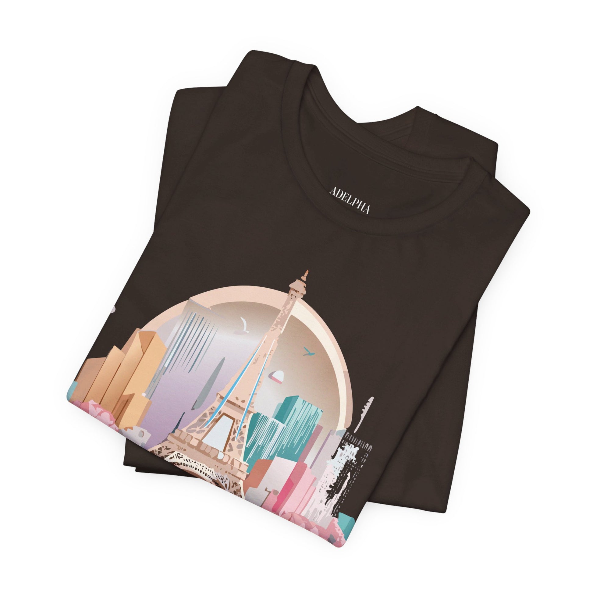 Natural Cotton Tee Shirt - Beautiful Places Collection - Paris Printify