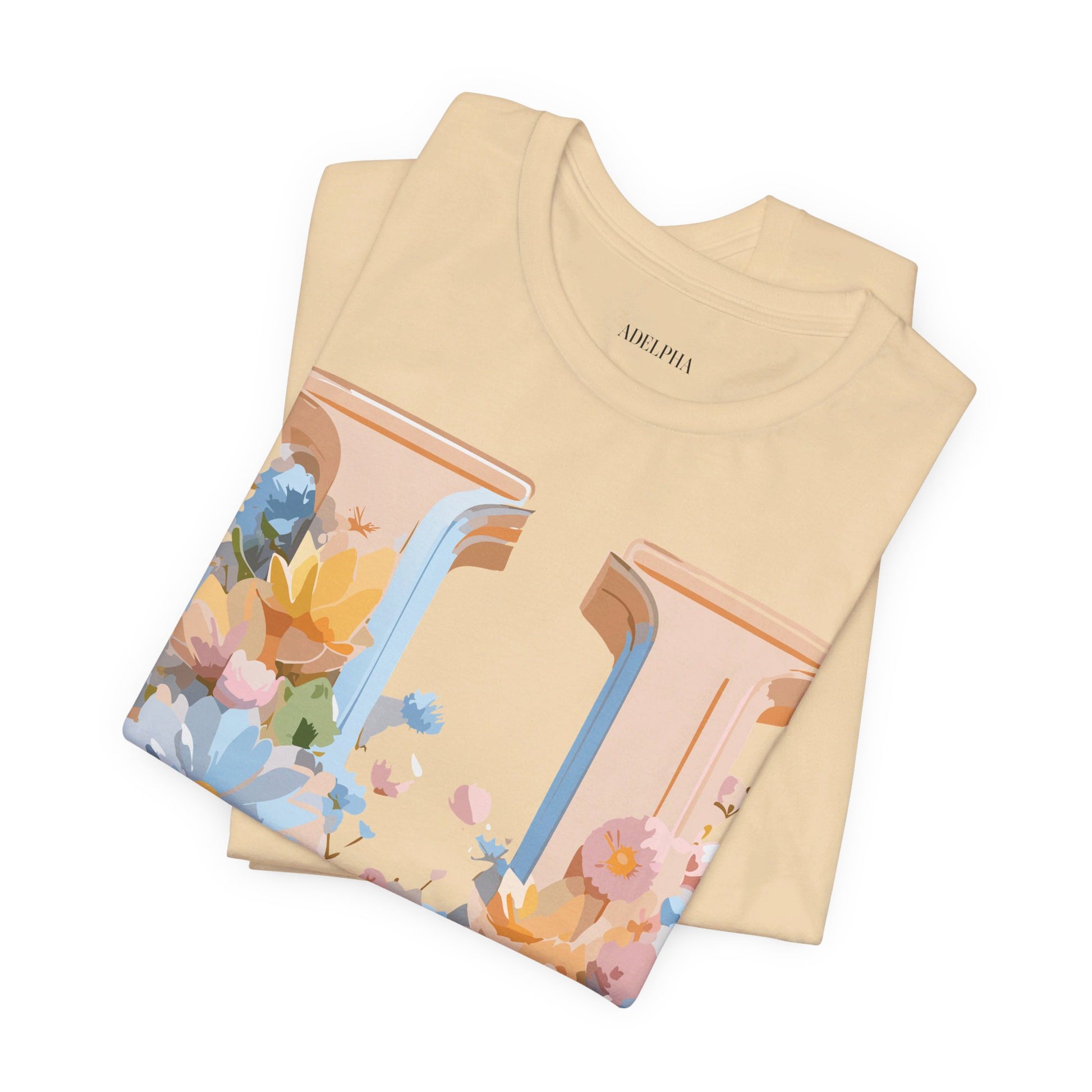 Natural Cotton Tee Shirt - Letters Collection - U Printify