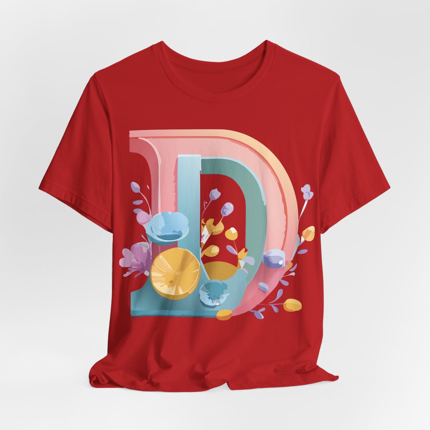 Natural Cotton Tee Shirt - Letters Collection - D Printify