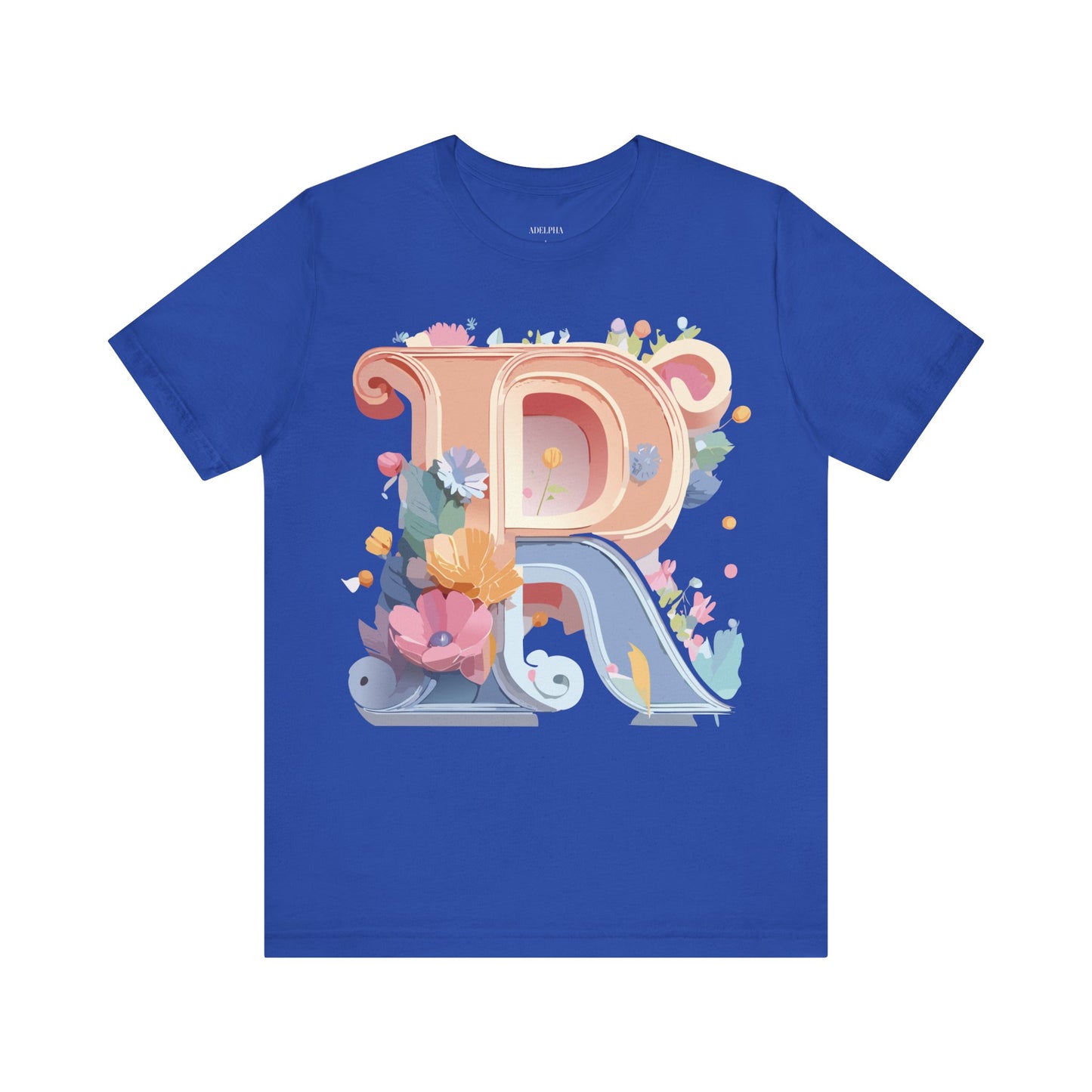 Natural Cotton Tee Shirt - Letters Collection - R Printify