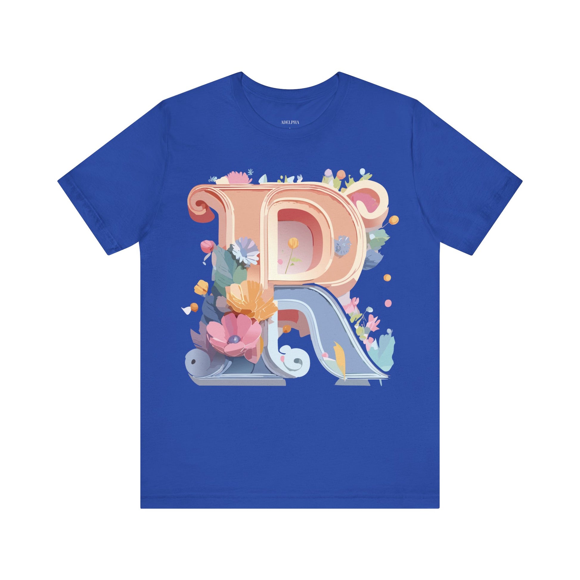 Natural Cotton Tee Shirt - Letters Collection - R Printify