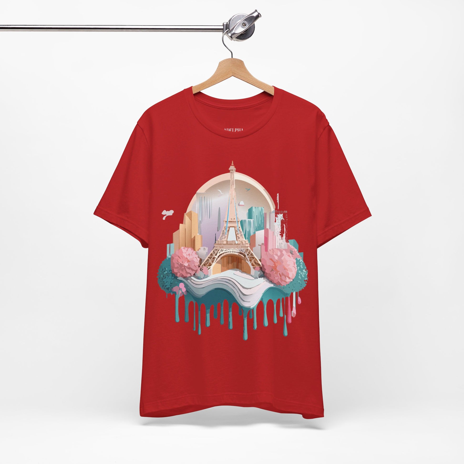Natural Cotton Tee Shirt - Beautiful Places Collection - Paris Printify