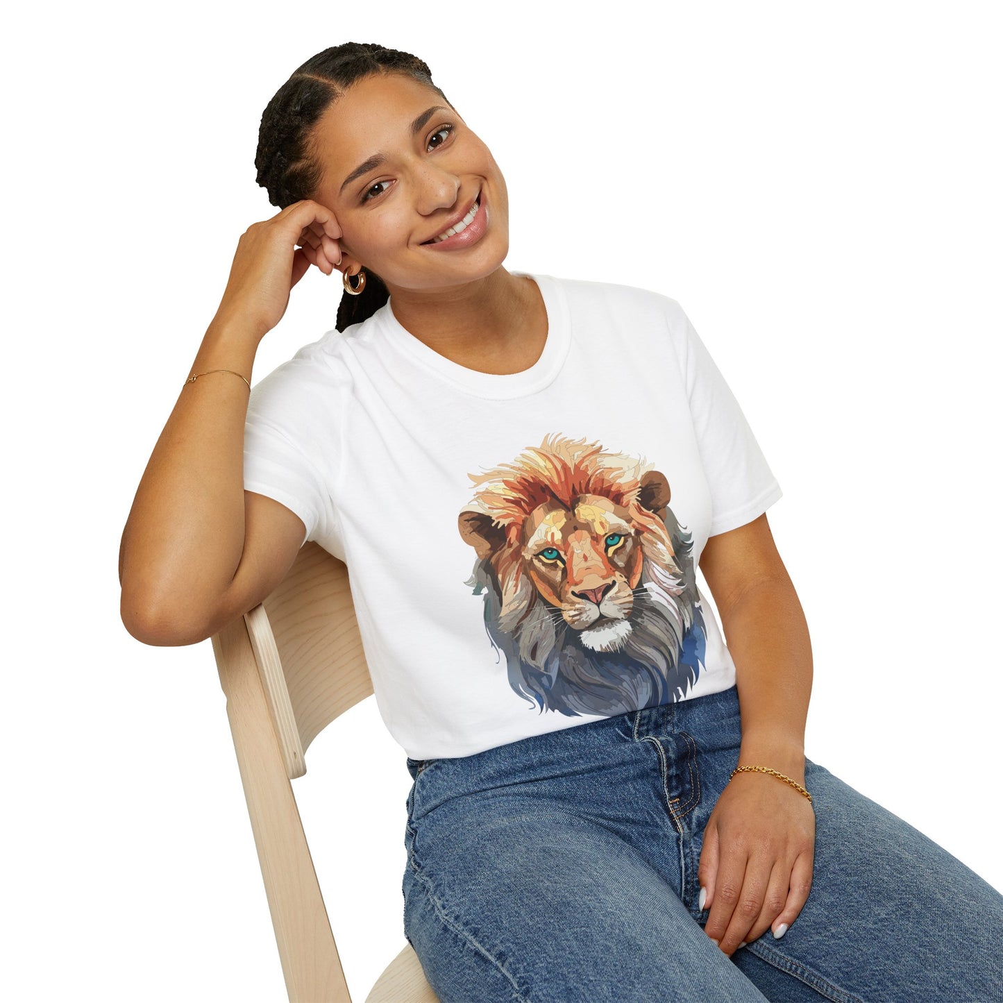 Lion Shirt, Shirt with Lion, Floral Lion Tee, Shirt with Animals