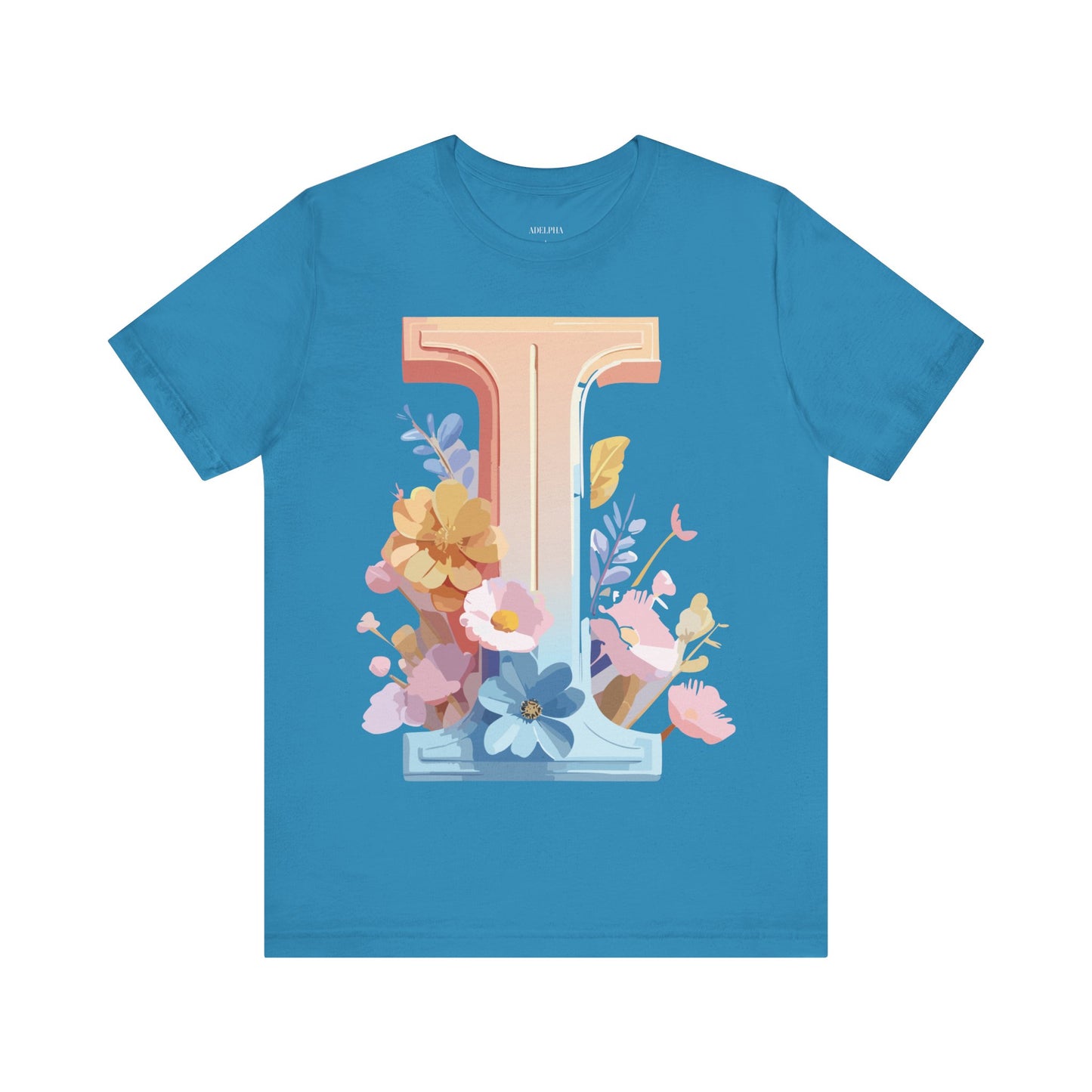 Natural Cotton Tee Shirt - Letters Collection - I Printify