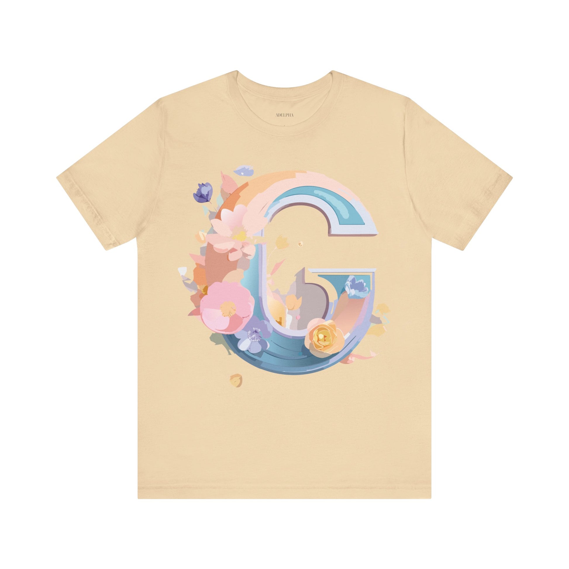 Natural Cotton Tee Shirt - Letters Collection - G Printify