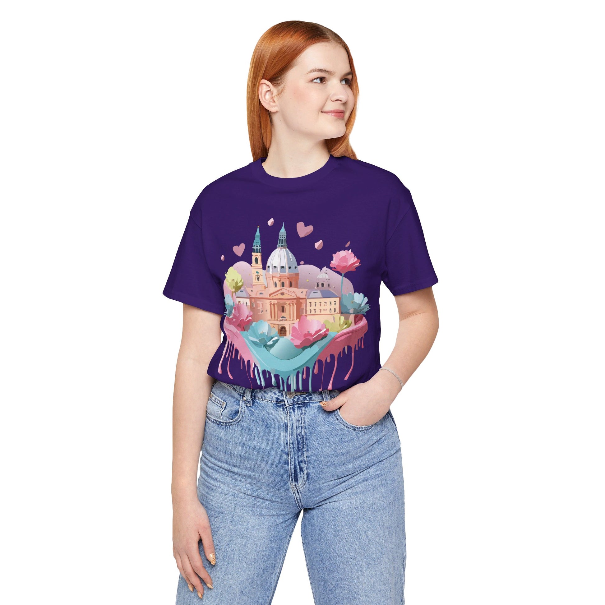 Natural Cotton Tee Shirt - Beautiful Places Collection - Prague Printify