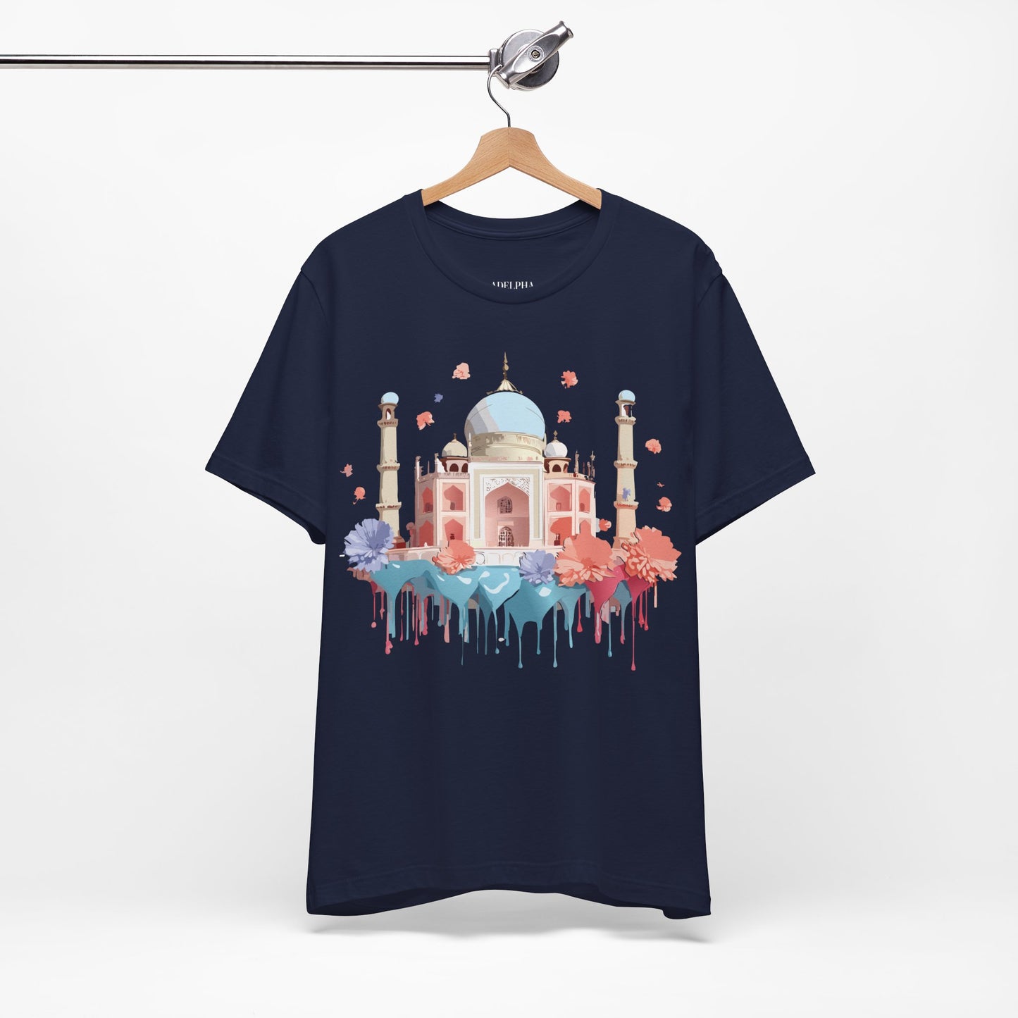 Natural Cotton Tee Shirt - Taj Mahal, India Printify
