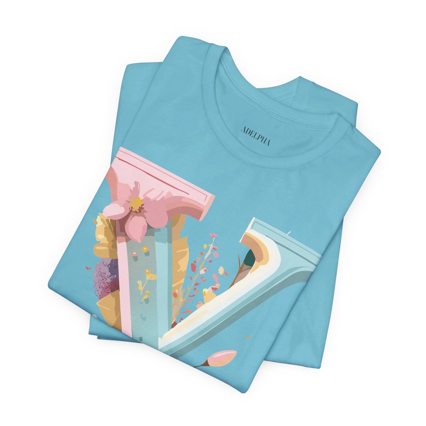 Natural Cotton Tee Shirt - Letters Collection - Y Printify