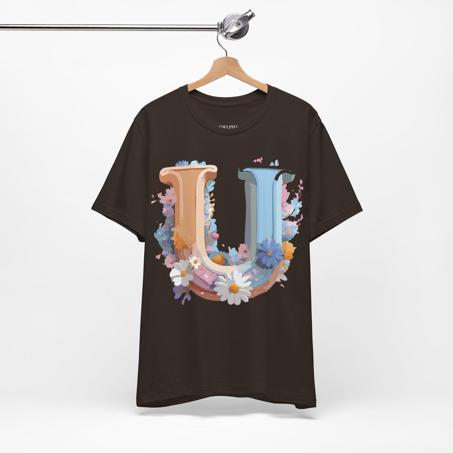 Natural Cotton Tee Shirt - Letters Collection - U Printify