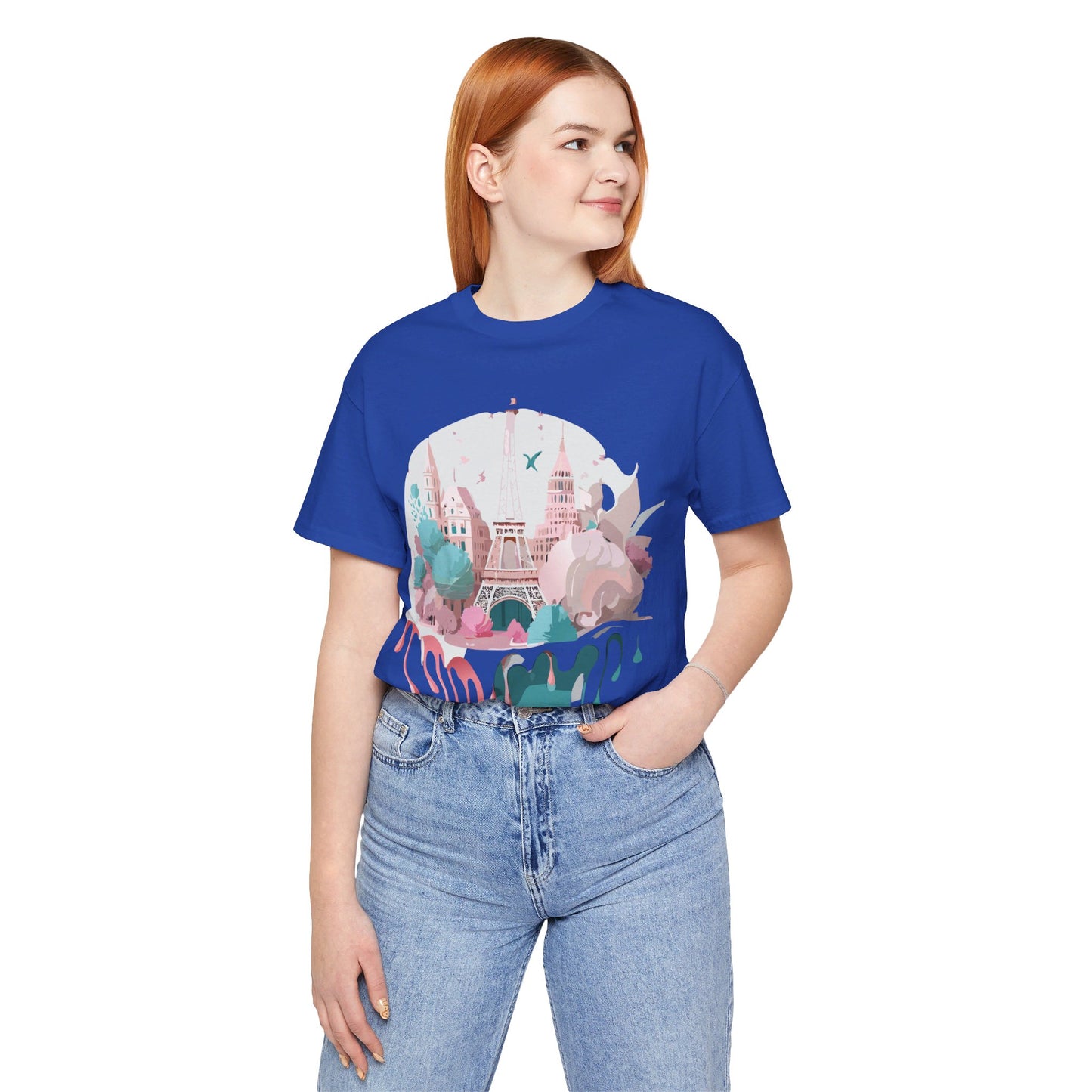 Natural Cotton Tee Shirt - Beautiful Places Collection - Paris Printify
