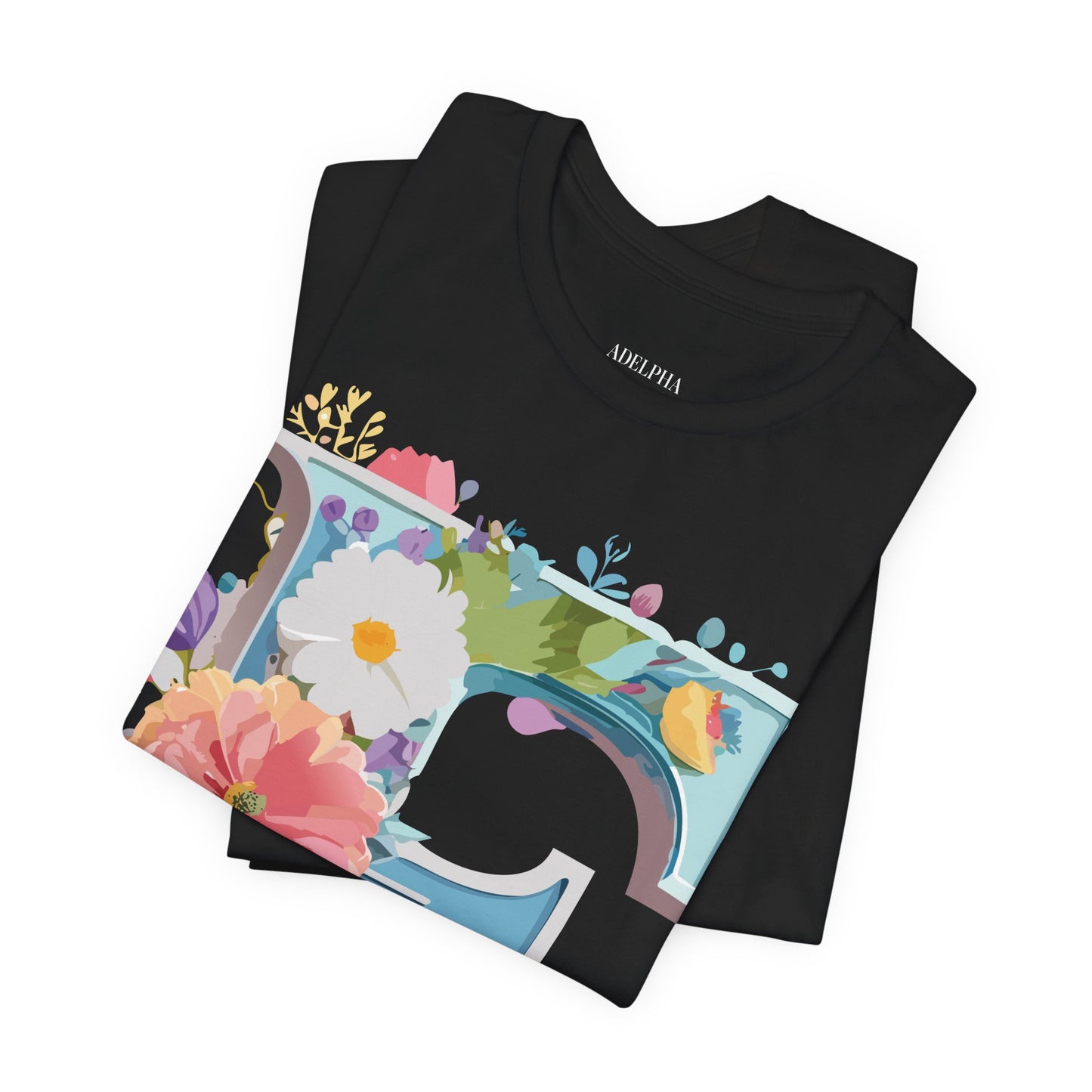 Natural Cotton Tee Shirt - Letters Collection - F Printify