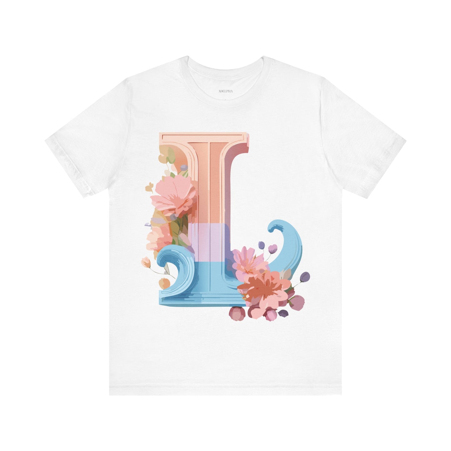 Natural Cotton Tee Shirt - Letters Collection - L Printify