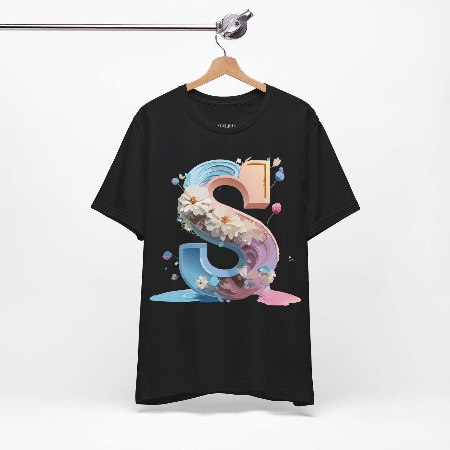 Natural Cotton Tee Shirt - Letters Collection - S Printify