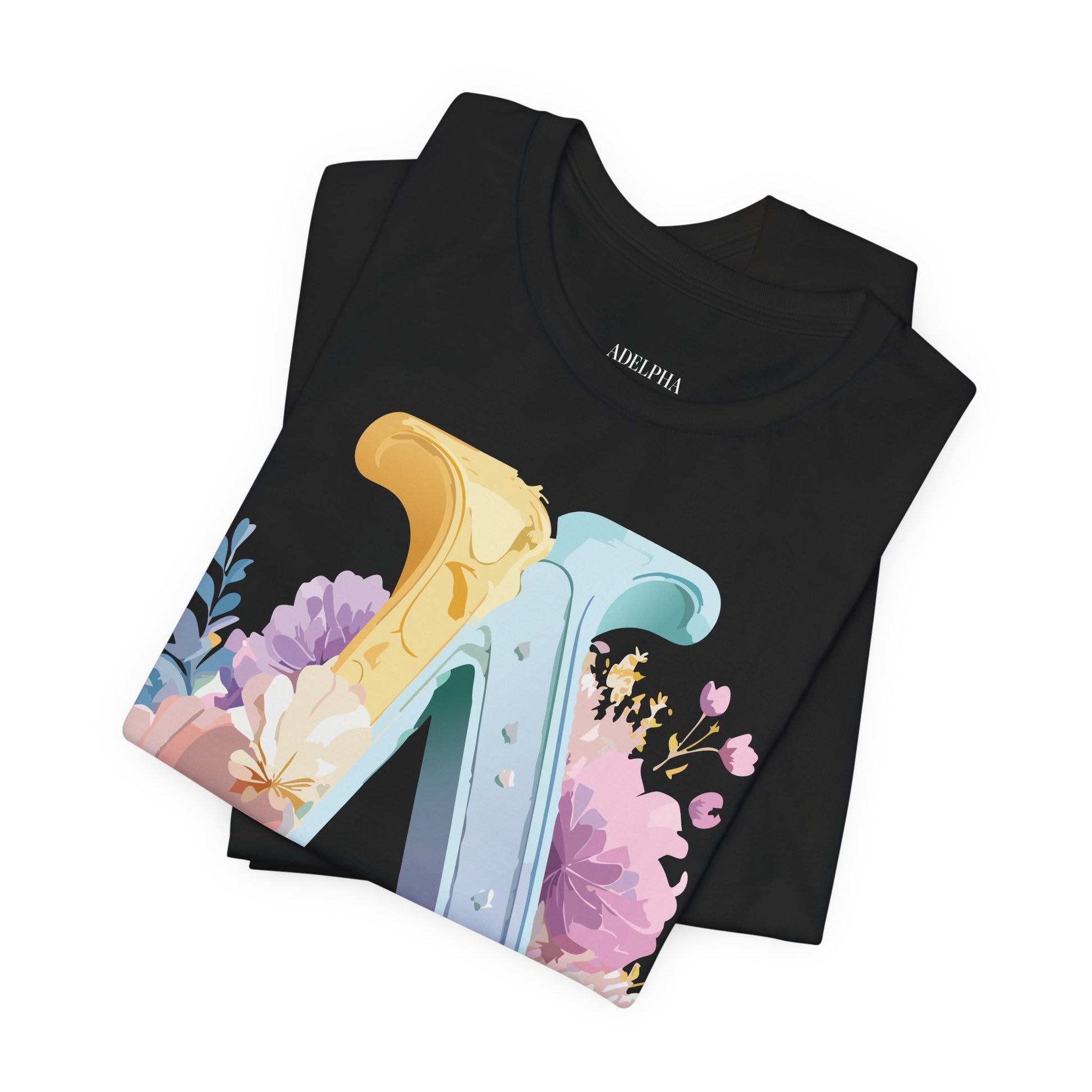 Natural Cotton Tee Shirt - Letters Collection - A Printify