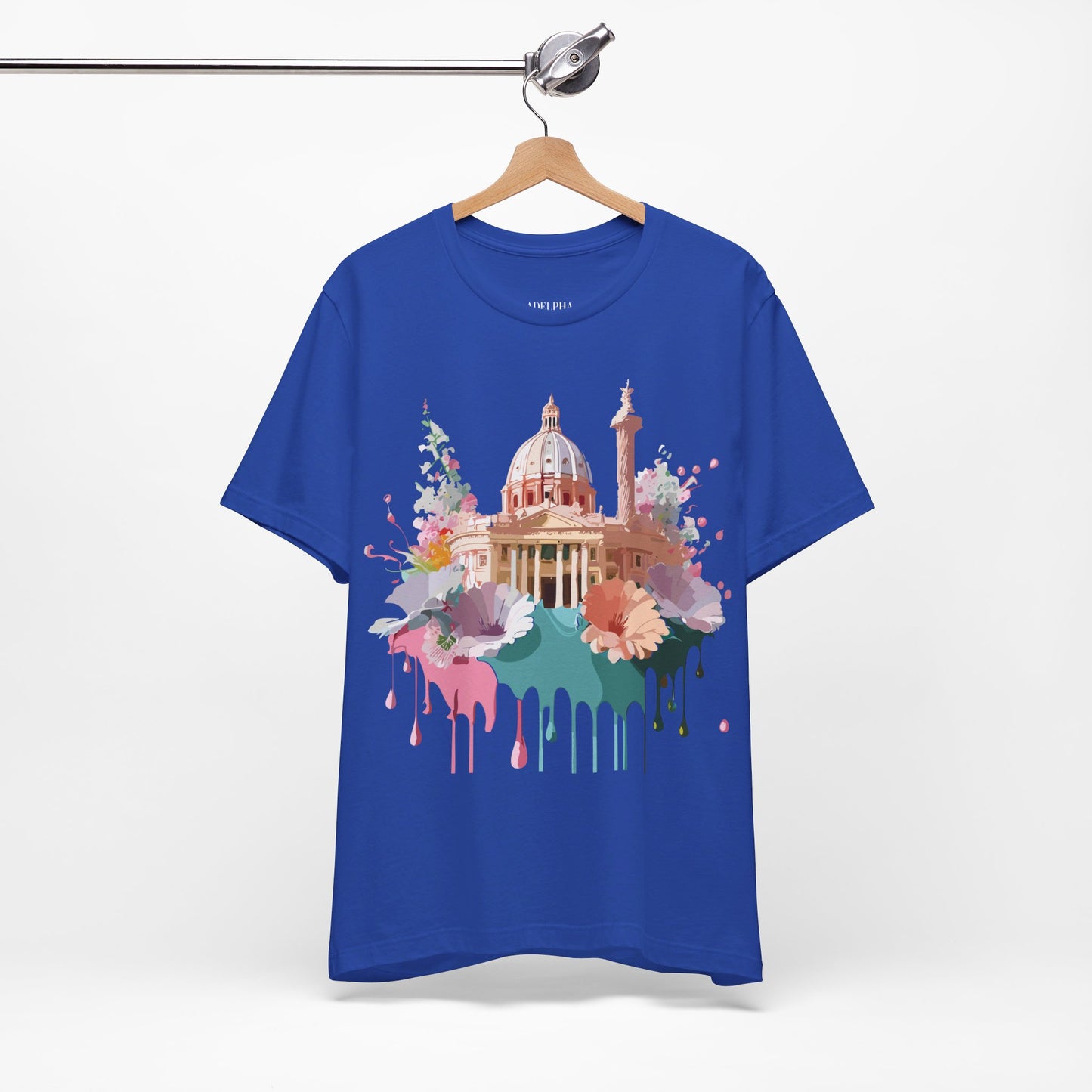 Natural Cotton Tee Shirt - Beautiful Places Collection - Rome Printify