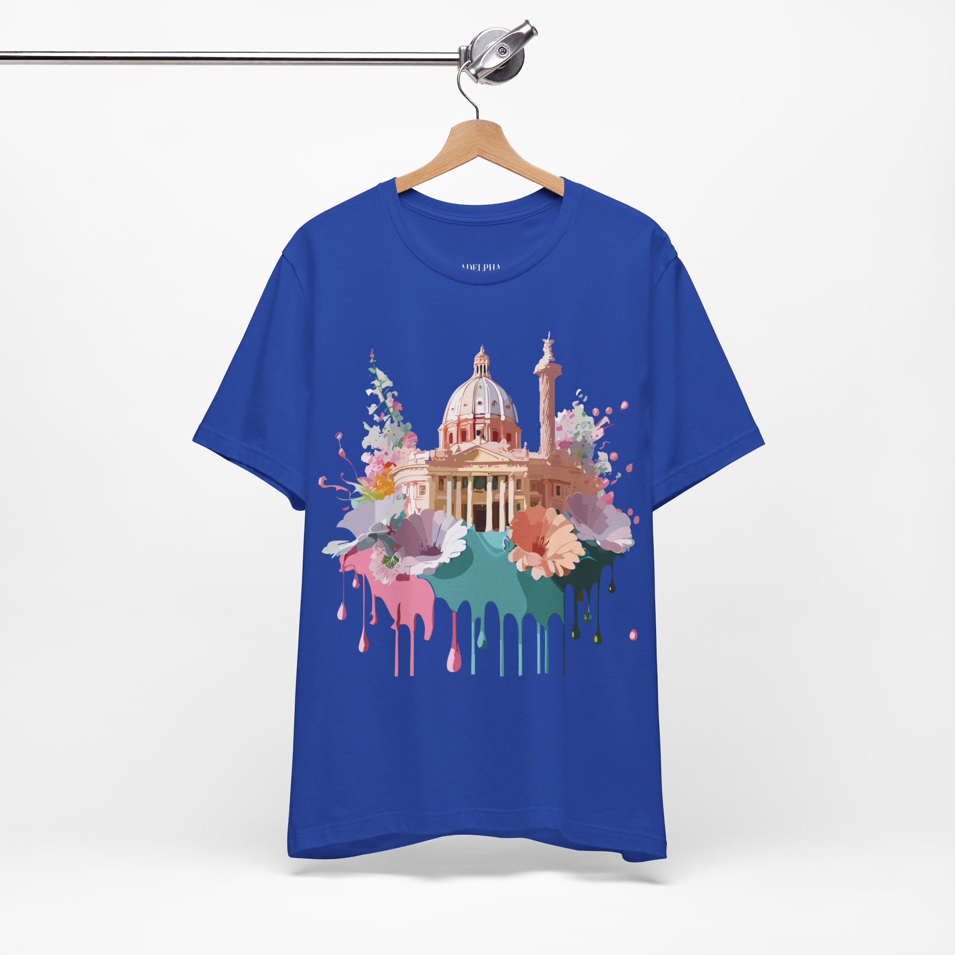 Natural Cotton Tee Shirt - Beautiful Places Collection - Rome Printify