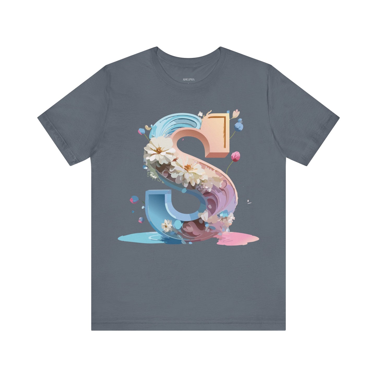 Natural Cotton Tee Shirt - Letters Collection - S Printify